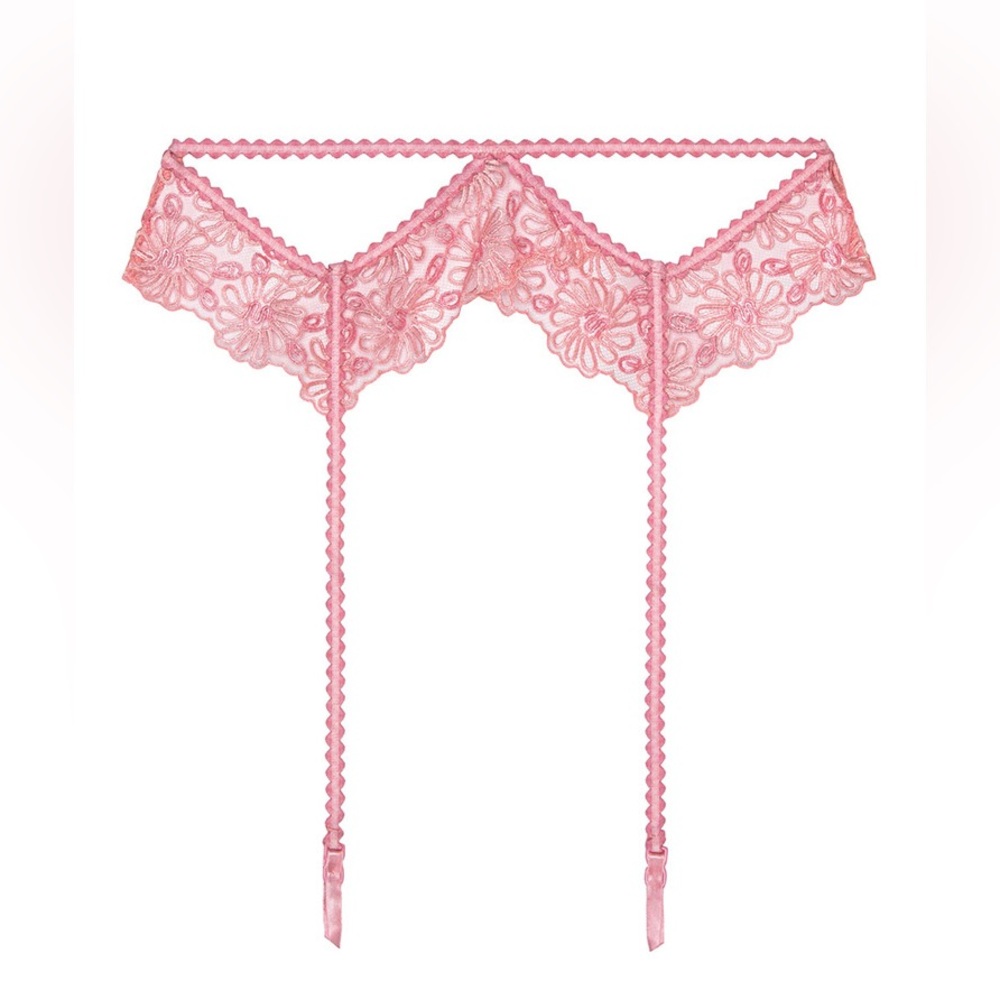 Pink Lace Garter Belt